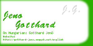 jeno gotthard business card